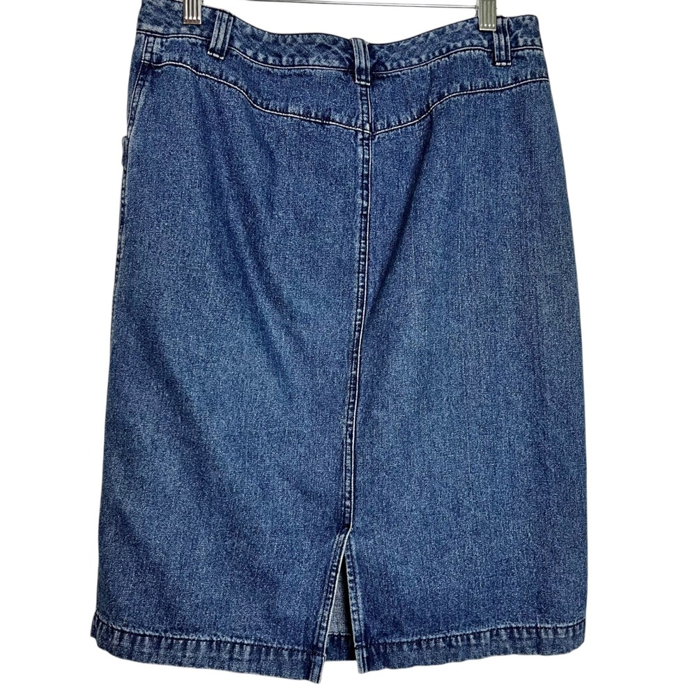 Kim Rogers Denim Skirt Womens Size 10 Blue Jean Midi Casual‎ Career (3082) - Picture 5 of 6